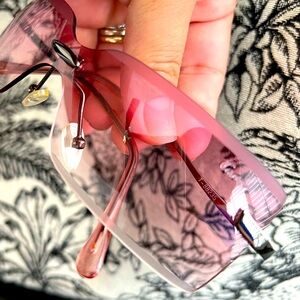 Vintage Cartier Rimless Pink Sunglass